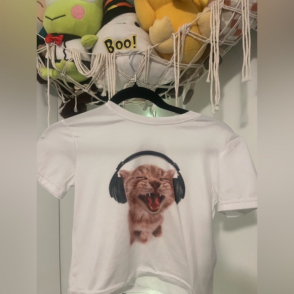 Cat teenager crop top #punk #aesthetic
